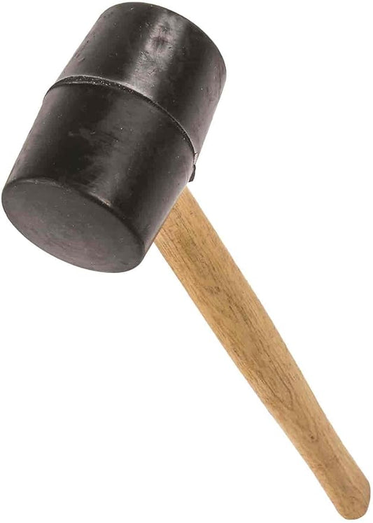 JEGS Rubber Mallet  8 Ounce Head  9 Long Wooden Handle  Head Diameter 2  Head Length 3