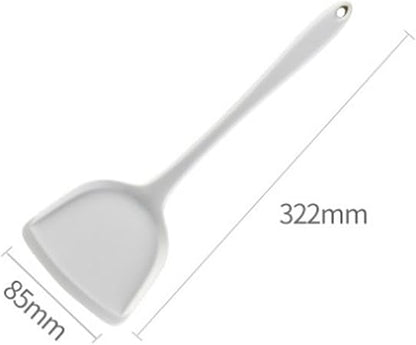 Silicone Spatula, Non Stick Kitchen Spatulas Heat Resistant Cooking Spatulas Large Flexible Kitchen Turner for Nonstick Cookware(White)