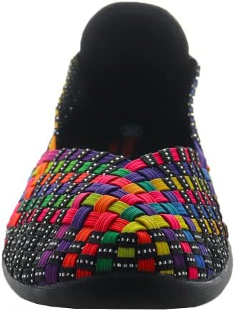 Size 7.5, Bernie Mev Catwalk Women's Stretch Woven Slip On Flat Shoes for Women .