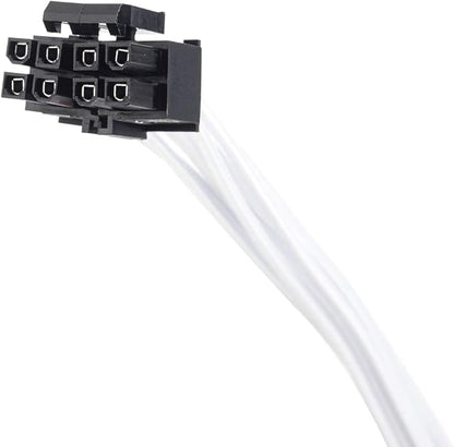 CPU Cable for Corsair, 70CM Male to Male 8 Pin to 44 Pin EPS CPU Power Cable for Thermaltake Modular Power Supply (27'') (White 18AWG)