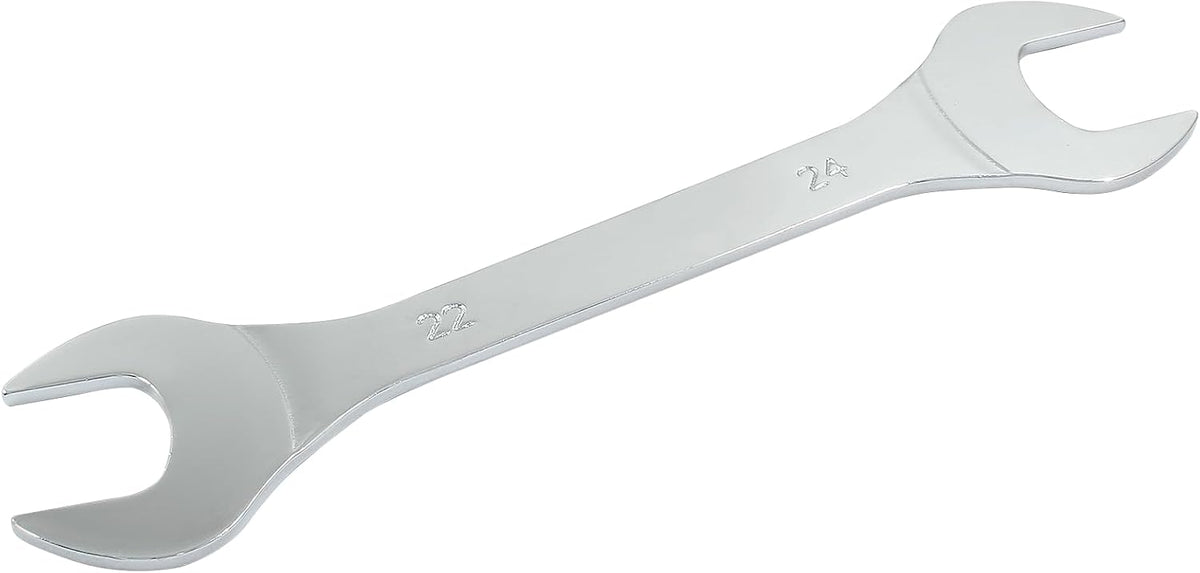 Hordion 22mm x 24mm Open End Wrench, Super Thin Metric Chrome Plated Steel Wrench for General Repairs Household Maintenance