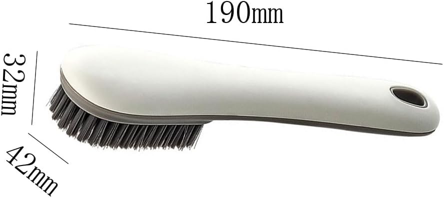 Shoe Brush Cleaning Brush Scrub Brush Laundry Brush, Household Cleaning Brushes Tool for Countertops Bathtubs, Clothes, Shoes, Floors, Bathroom, Carpet (White  Gray)