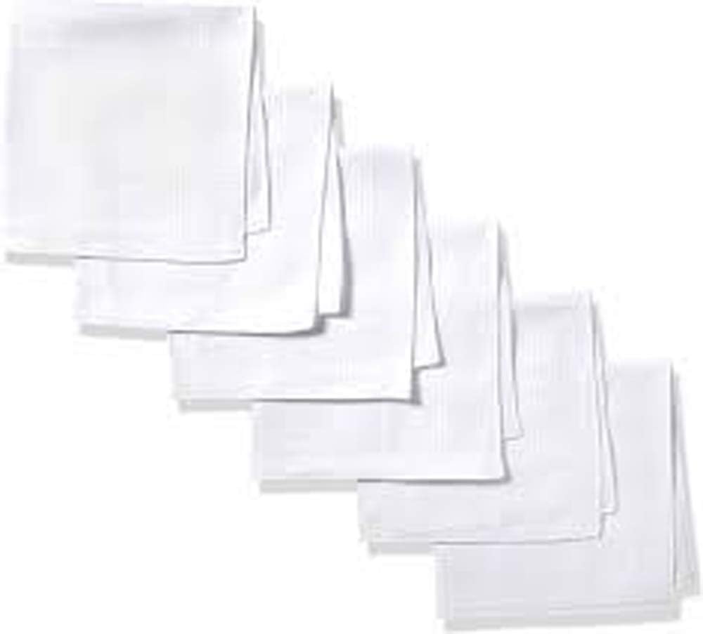Gilton Permanent Press 12 pieces handkerchiefs White