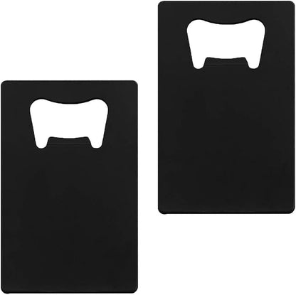 TOPTIE 2 PCS Credit Card Bottle Opener, Stainless Steel Beer Openers Fits in Wallet, Wedding Favors