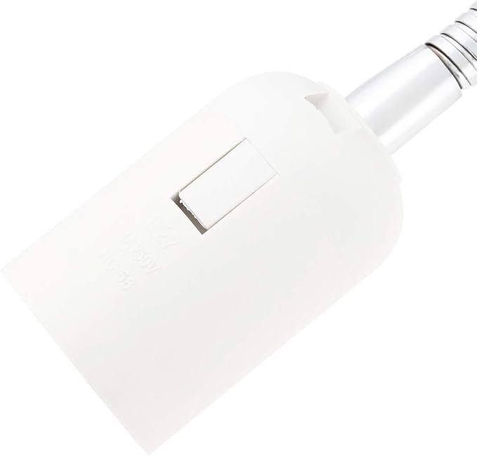 RTNLIT E26E27 Clip Desk Lamp Holder, Clamp Lamp Fixture with OnOff Switch, Flexible Gooseneck Light Bulb Socket for Reptiles, Aquarium, Desk, Grow Light, 4.1Ft Cable