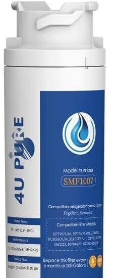 Replacement for EPTWFU01, ur Sur Ultra 2, EWF02, 012505454226, 4562222 Refrigerator Water Filter, Pack of 1 (Packaging May Vary)