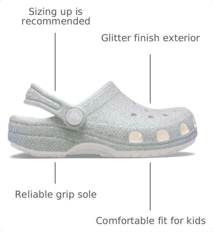 Size c6 Crocs Kids' Classic Glitter Clog