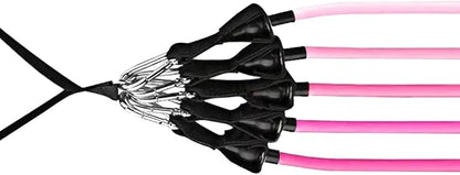 Pink Resistance Bands Tubes with Handles 150 lb
