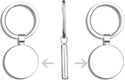 Dominican Republic Flag Metal Double Sided Key Chain Keychain