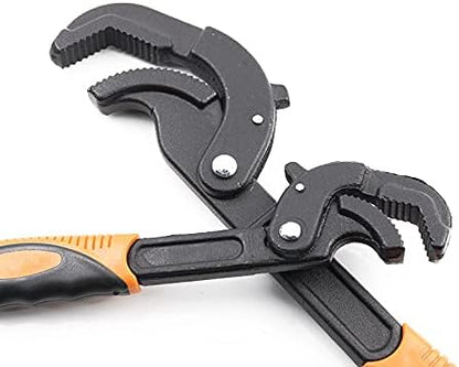 Universal Adjustable Wrench Quick Snap and Grip Spanner Pipe Wrenches Multi-function for Opening Filter Length 14 Inch