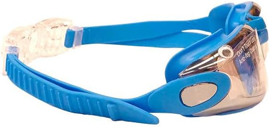 Sharks123 Goggles-Swimming GogglesGoggles with UV Protection, Anti-Fog, Children's Shark with Case  Blue Shark