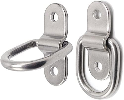 D-Ring Tie Downs Anchor14 Heavy Duty Surface Floor Mount Lashing Rings 2400 lbs Cargo Trailers Load-Bearing Hangers Bracket (Pack of 12)