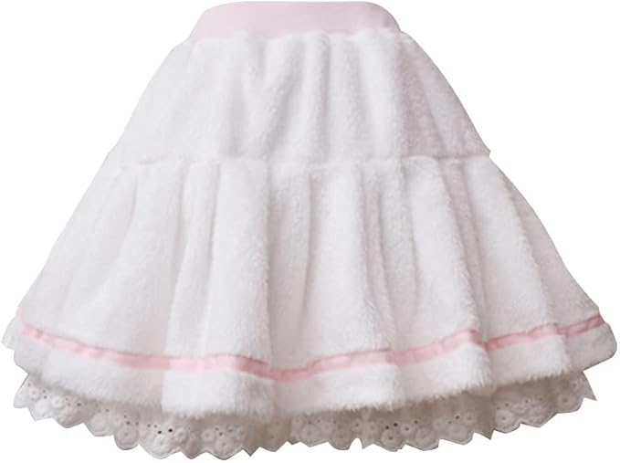 Lolitimes White Sweet Girls Womens Plush Skirt Pantskirt .