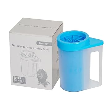 Dog Paw Cleaner With Handle, Mud Buster Dog Paw Cleaner, Dog Paw Cleaner Cup, For Small Medium Large Breed DogsCats (B-M)