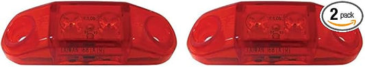 V168R RED LED Clearance Light 2.6"x0.75" (Pack of 2)