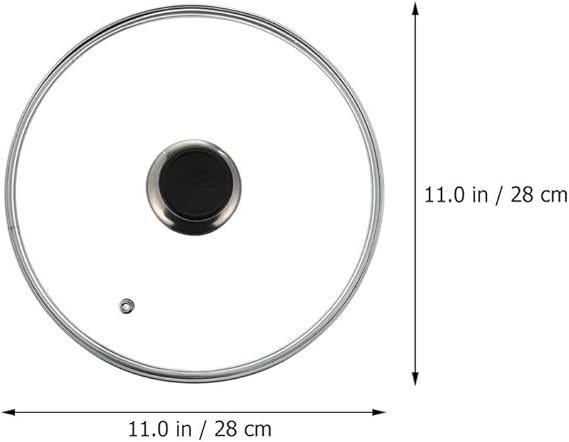 Hemoton 1 Pc Glass Lid Replacement Pot Lid Tempered Lid Kitchen Gadget Circular Pot Cover Transparent Cover Universal Pot Lid Silicone Pot Cover Round Cover Pan Lid
