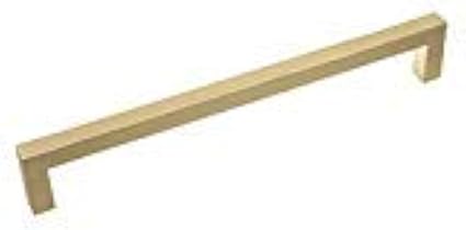 GlideRite Hardware 7-916" CC Solid Square Cabinet Bar Pull Handles, Satin Gold