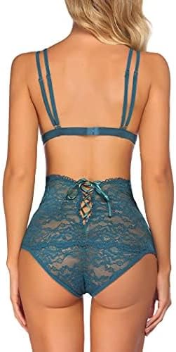 Avidlove Sexy Lingerie for Women High Waist Bra and Panty Set Strappy Babydoll Bodysuit
