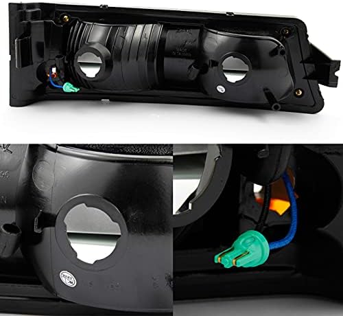 AKKON - For Chevy Silverado 1500 2500 3500 Avalanche LED Bumper Lights Turn Signal Lamps Black