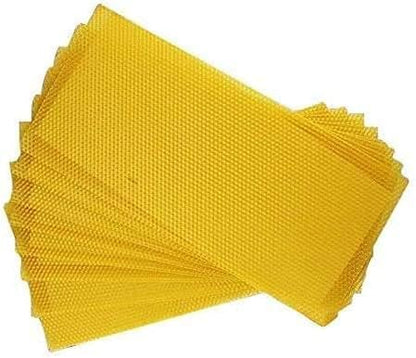 Beehive Waxed Coated Foundation Sheet 30pcs Honeycombs Bee Wax Nest Foundation Bee Keeping Supplies Non-Toxic Deep Hive Sheets(8 13 x 16 57 Inch)