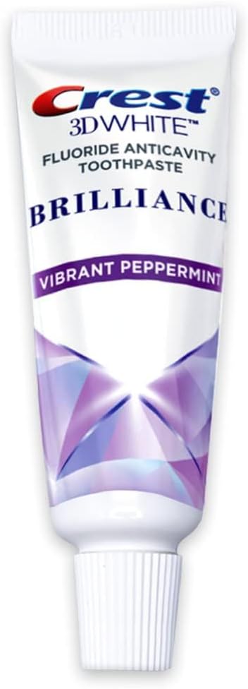 Crest 3D White Brilliance Advanced Whitening Technology Plus Advanced Stain Protection Toothpaste, Vibrant Peppermint, 0.85 Ounce