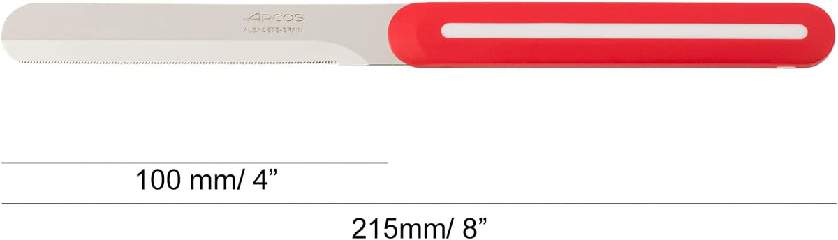 Red Arcos Paring Knife 4 Inch Stainless Steel. Table Knife for Peeling Fruits and Vegetables. Ergonomic Polypropylene Handle. Suitable for all types of food. Series B-Line. (1pc)