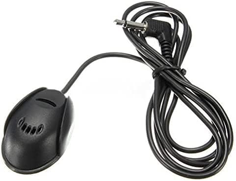Mic 3.5mm External Microphone Assembly for Car Vehicle Head Unit Bluetooth Enabled Audio Stereo Radio Receiver GPS DVD with 3m Cable Plug and Play, FL11