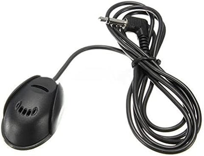 Mic 3.5mm External Microphone Assembly for Car Vehicle Head Unit Bluetooth Enabled Audio Stereo Radio Receiver GPS DVD with 3m Cable Plug and Play, FL11