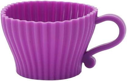 Silicone Muffin Cups - Silicone Baking Cups - Silicone Baking Cups Muffin - Silicone Muffin Liners - Silicone Cupcake Molds - Nonstick Silicone Cup Pan - Mini Muffin Silicone Molds 6  Packs
