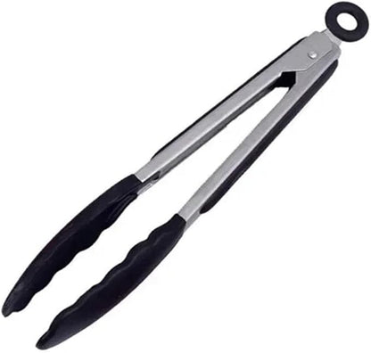 BBQ 7/9/12 Inch Small Clips Bread Barbecue Tongs Steak Clip Food Clips BBQ Cooking Baking Salad Kitchen Accessories Accessories(7inch black)