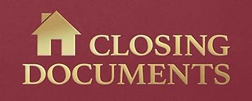 50 Count, Burgundy, Closing Documents Pocket Folders, Gold Foil with Customizable Labels, for Legal Professionals (9 x 12)
