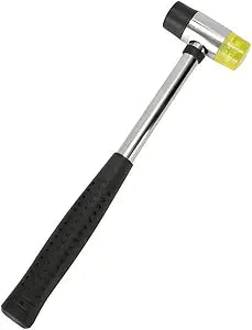 Winunite Rubber Mallet 25mm Dual Head Nylon Rubber Hammer Metal Mallet and Two Conversion Head