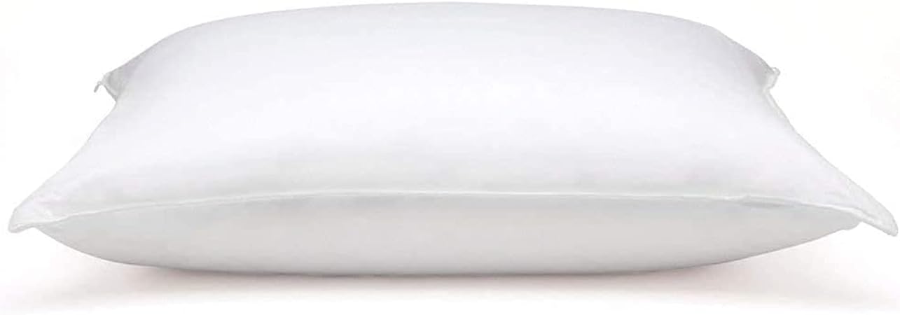 DOWNLITE Flat  Soft Down Pillow  Hypoallergenic Premium Down (Not Feathers)  Standard Size, 20 x 26