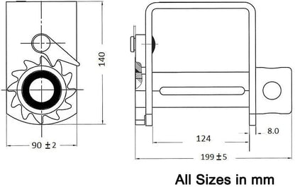 Mytee Products Weld On Winch 4" Strap Binders Flatbed Truck Trailer Tie Down Cargo Winches