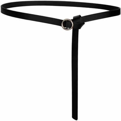 Belts For Women Elegant For Women Buckle Waist Knotted Thin Leather Belt Adjust Skinny
