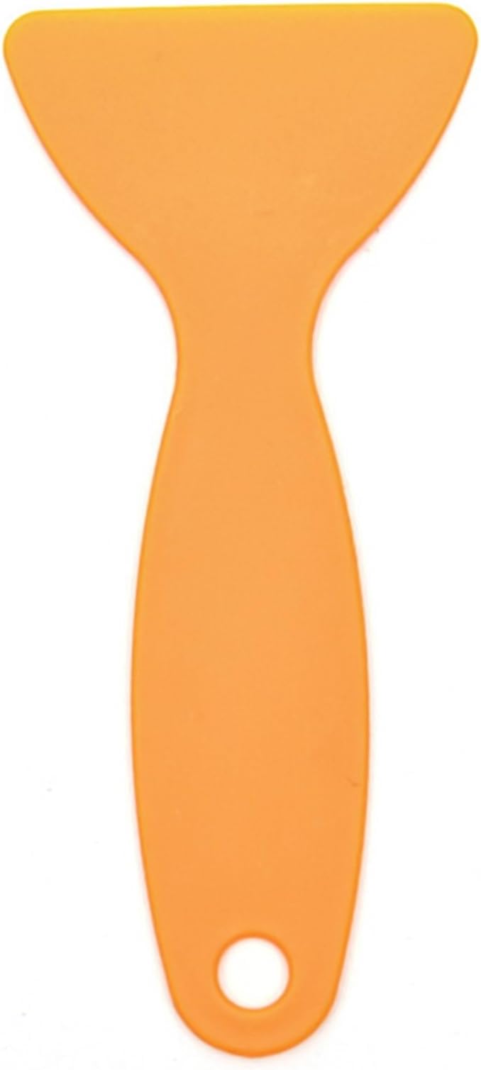 Plastic Car Vehicle Film Sticking Tool Auto Phone Sticker Multi Purpose Removing Scraper, Orange