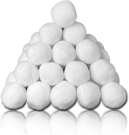 Supoice 50 Pack Snow Balls for Kids 3 Inch Large Snow Fight Balls Christmas & Winter Holiday Realistic Fake Snow Toys for Indoor, Outdoor Snow Fight, Toss Game