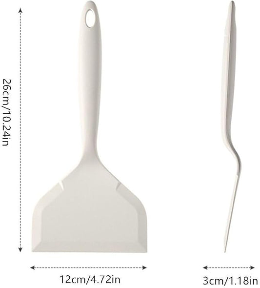 Silicone Pancakes Shovel,Wide Spatula Turner,Non-Stick Tamagoyaki Spatula,Japanese Omelette Spatula,Flexible Silicone Turner for Kitchen(white), AM0XEB0LJH2US