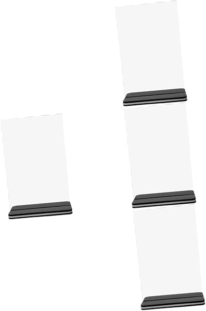 4pcs Display Board Sign Paper Display Stand Flyer Display Stand Table Card Holders Menu Display Rack Poster Stand Menu Holder Table Top Display Stand Menu Stand Transparent Acrylic