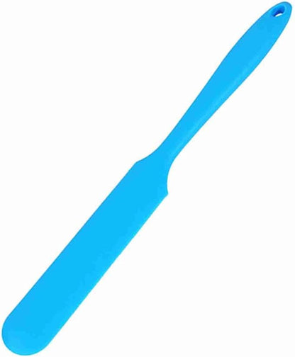 Silicone cream scraper for mixing spatula, kitchen baking brush (blue)