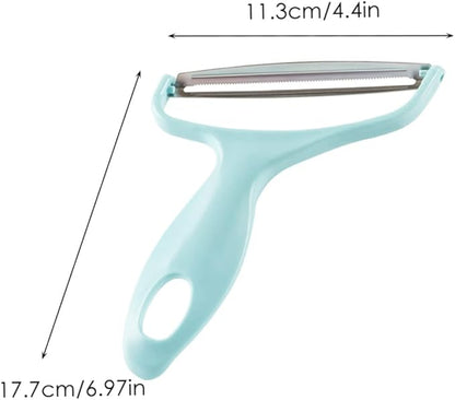 Vegetable Peeler Stainless Steel Wide Mouth Cabbage Grater Multifunctional Fruit Slicer for Kitchen Blue Home Kitchen Tools