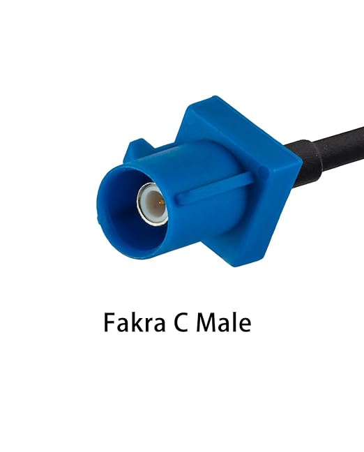 Fakra C GPS Antenna Extension Coaxial Cable Fakra C Male to SMA Male and Fakra C Female Y Type Pigtail Cable RG174 12in30cm for Car Radio