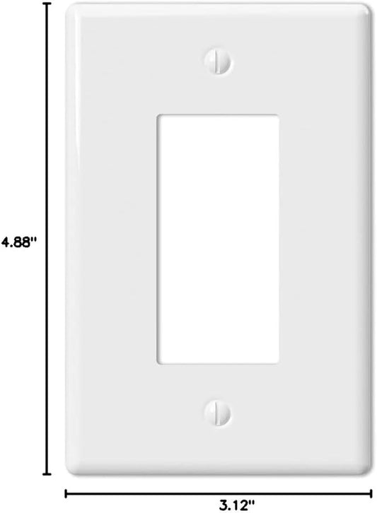 Amerelle 3000rw Metro Rocker Wall Plate, Ceramic, White, 4.5 Inch
