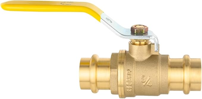 EFIELD 34" Press X Press Ball Valve with EPDM O-ring,14- Turn Full Port Shut Off Stop Ball Valve For Copper Tubing Connection (1),(VALVE243)