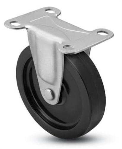 5" Rigid Caster, 2-58 X 3-34 Plate, Polyolefin Wheel, 150 lbs Capacity (5SPCP)