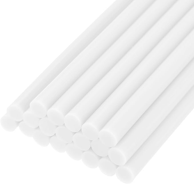 uxcell 20pcs Hot Glue Sticks for Glue Gun 7mm0.27-inch x 4-inch Mini Hot Melt Adhesive Glue Stick Cream