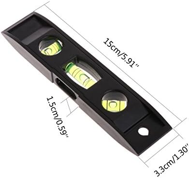 Magnetic Torpedo Level, Spirit Level 3 Bubble Level Torpedo Magnetic Level Bubble Measuring Tool (6 inch)