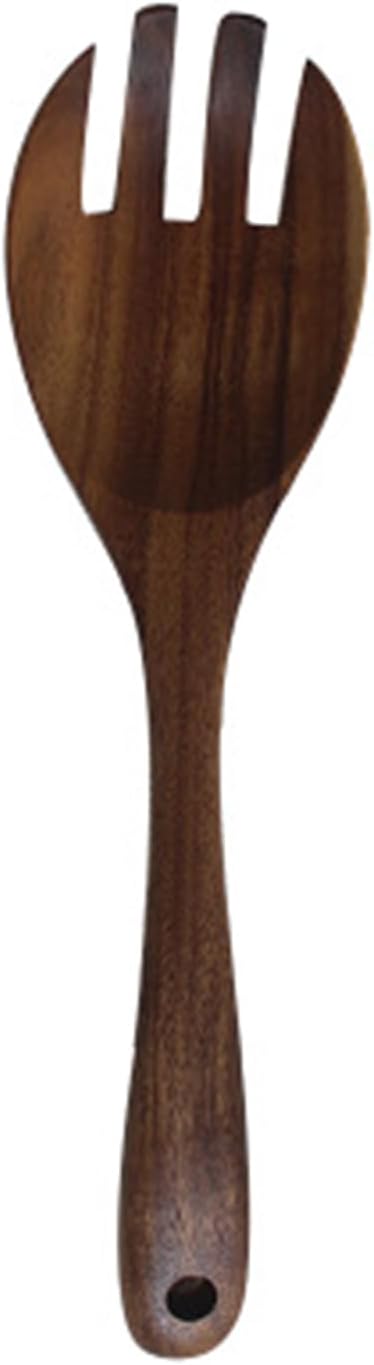 Wooden Spoon Fork Cutlery Set, Japanese Style Long Handle Serving Salad Scoop, Kitchen Utensil Large Dinnerware Set