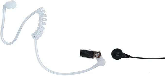 2 Pin Covert Acoustic Tube Earpiece Headset with Ptt Mic for Baofeng Puxing Wouxun 2 Way Radio Walkie Talkie