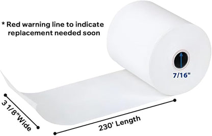 ASK WHOLESALE Premium 3-18" x 230' POS Paper Rolls, 2 RollsPack, 12 RollsCase, Black Thermal Print, BPA-Free: Compatible with Most Cash Registers  POS Systems, Durable  Tear-Resistant
